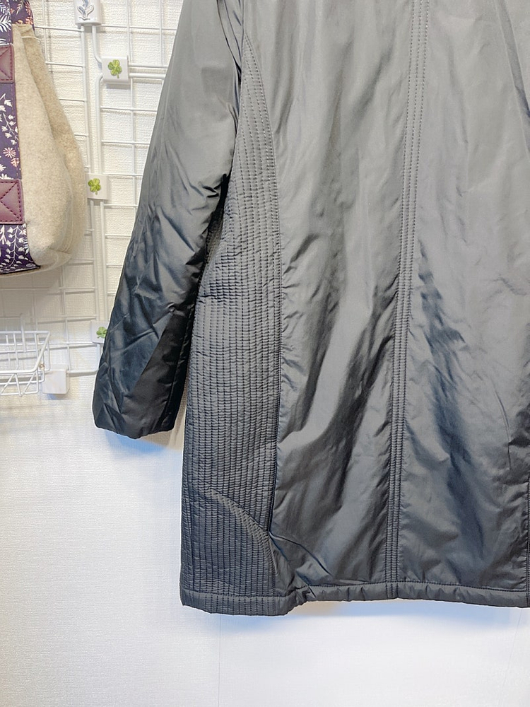 새옷 55 경량 패딩 누빔 코트 천연밍크 배색 충전제 모100% 베이지,블랙--8