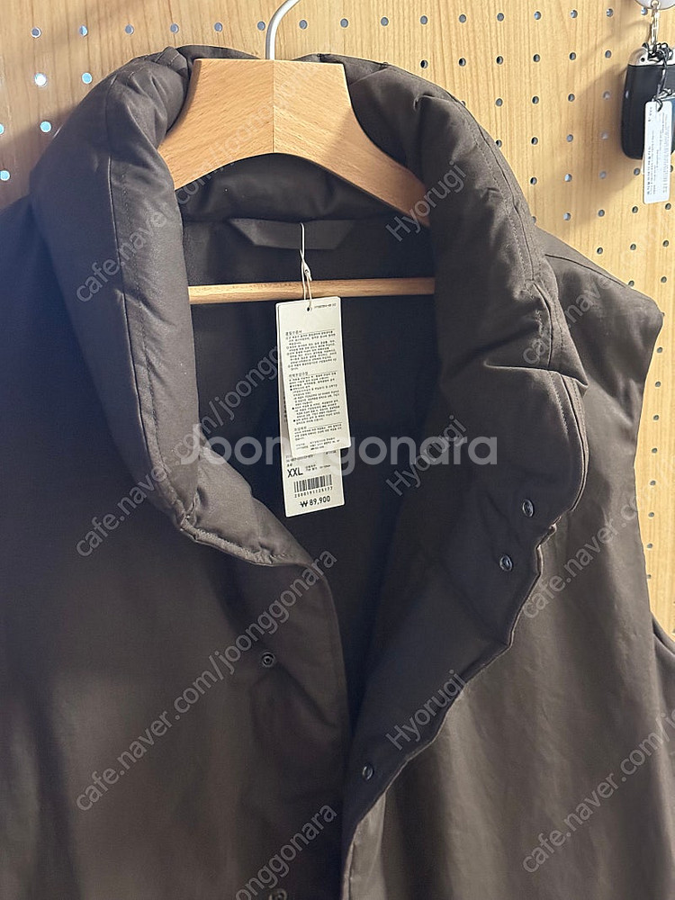 유니클로u 논퀄팅 베스트 브라운 2xl--1