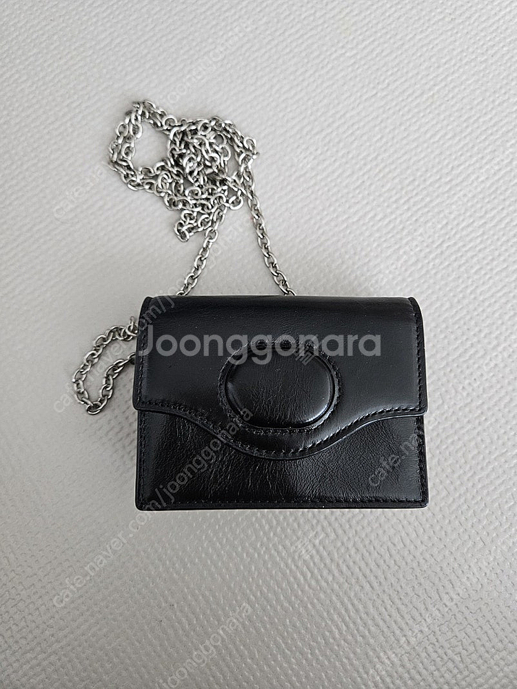 해더 에그쉘 쁘띠 체인백 블랙--1