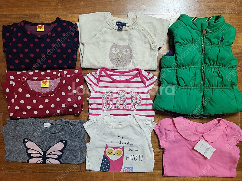 12-18m 여아옷, 24m 폴로패딩조끼(양면)--0