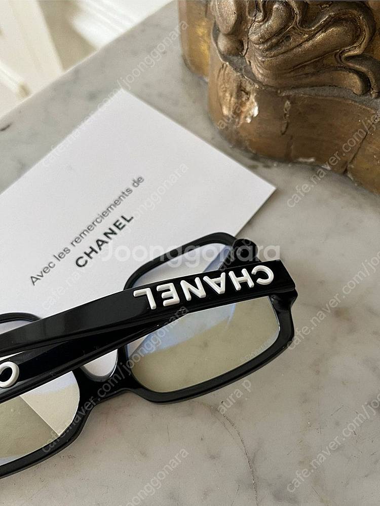 샤넬 CHANEL 스퀘어 안티 블루라이트 안경 (블랙/...--5