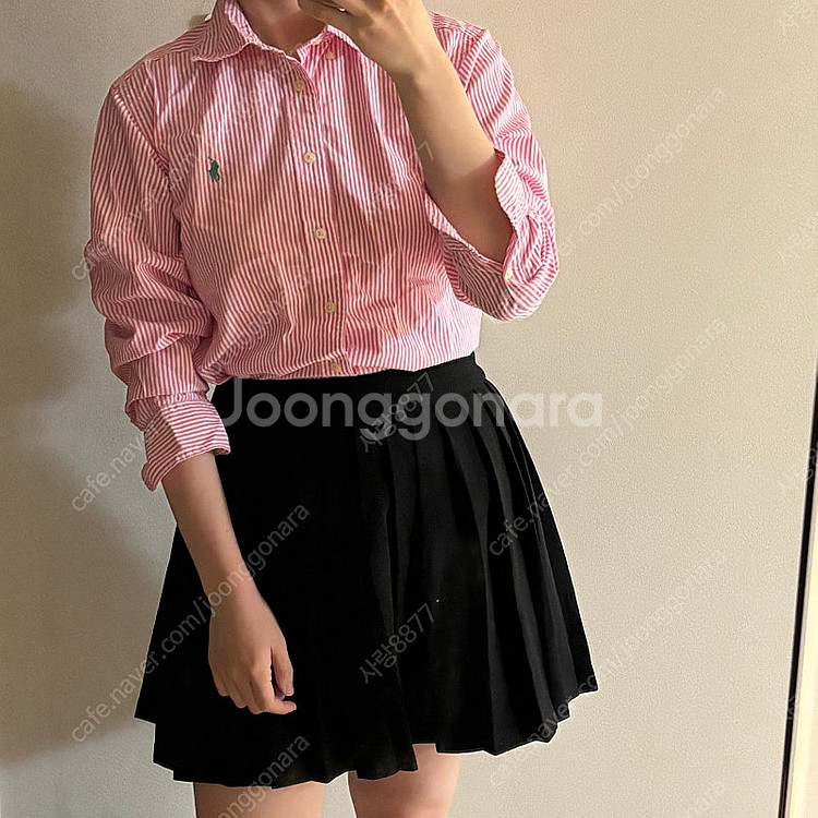 폴로 걸즈 여성 핑크 그린 포니 셔츠 올드머니룩 드뮤어...--3