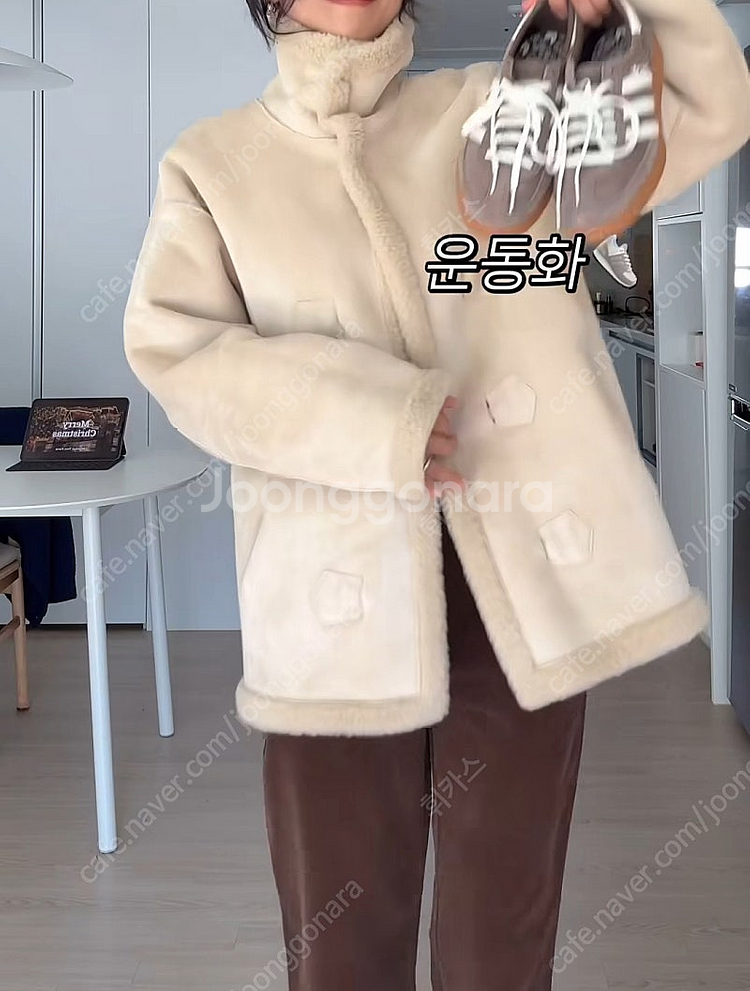 엔오르 리버서블 무스탕 양면 뽀글이--5