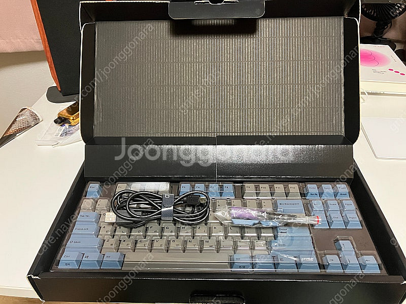 레오폴드 fc750R pd 그레이 블루 저소음 적축--1