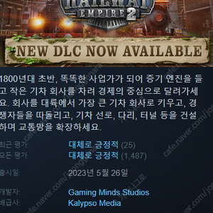 다이렉트게임즈 스팀키 팝니다. Railway Empire 2