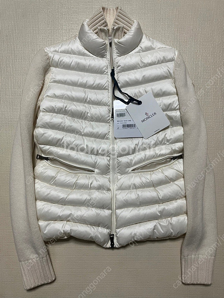 몽클레어 TRICOT 여성 니트 패딩 집업가디건-S--0