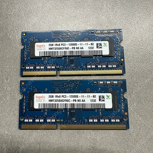 노트북용 램 ddr3 2g 2개