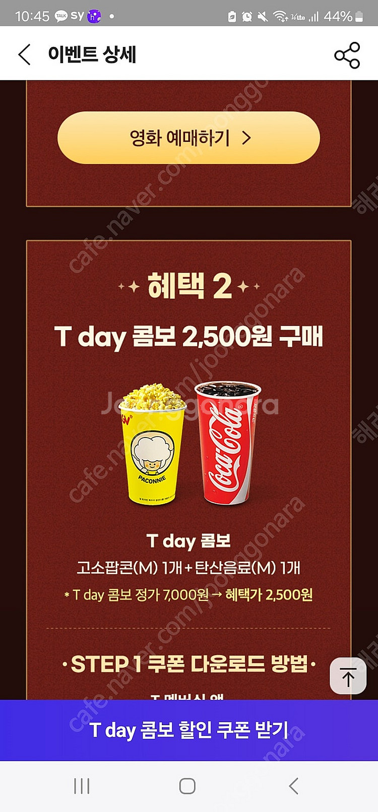 티데이 쿠폰-도미노.쉑쉑.cgv콤보.요기요굽네치킨--3