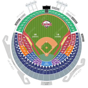 3/22 (토) LG트윈스 vs 롯데 자이언츠 개막전 4연석