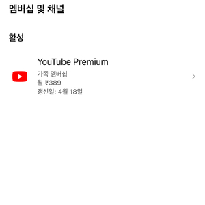 유튜브 프리미엄 인도 우회 계정 1년