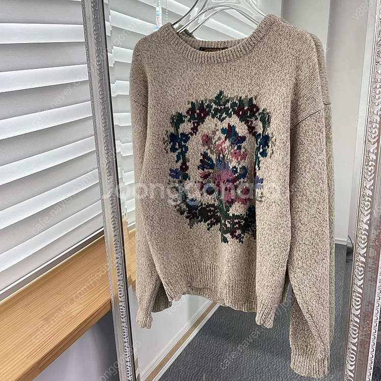 [55-66]에디바우어 플라워 그래픽 울니트 정품/ 랑방 마인 더캐시미어 타임 코스 마쥬 산드로 오르 폴로 미샤--0