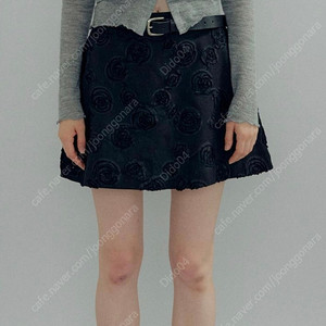 OEF 오이에프 로즈 스커트 black rose mini skirt