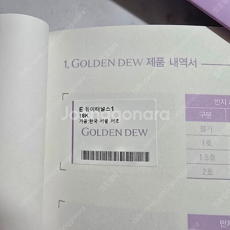 골든듀 듀이터널스 1 귀고리 (옐로골드)--2