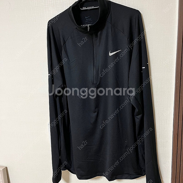 [새상품급 1회착] 나이키 러닝 반집업 긴팔 블랙 L사이즈 팝니다.--5