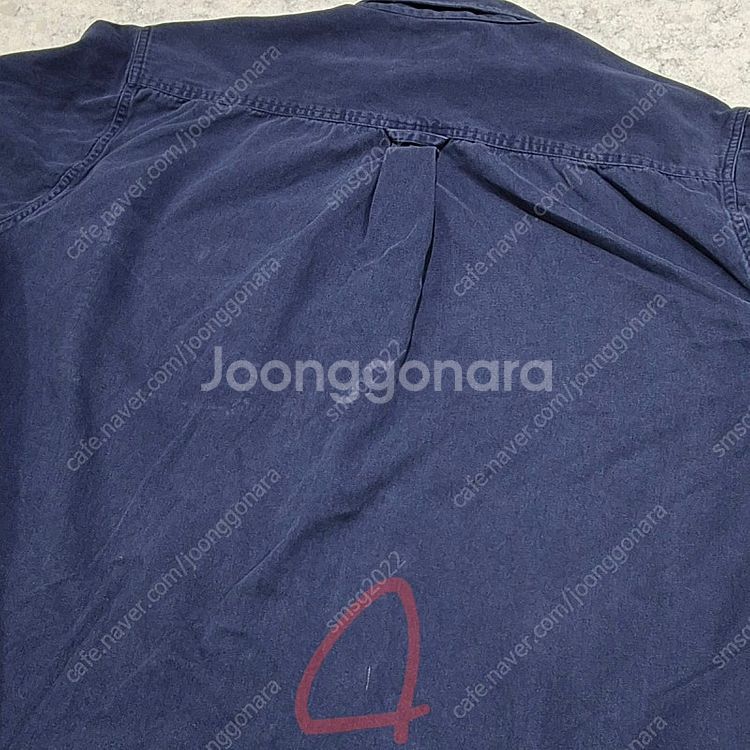 칼하트 리메이크 코튼 네이비셔츠 L--4