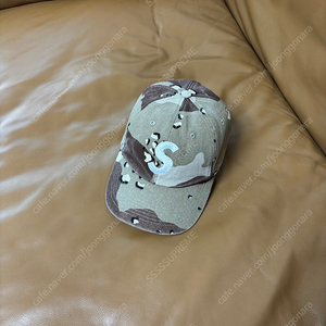 Supreme 슈프림 피그먼트 카모 S로고 6패널 볼캡 모자 (Pigment Washed Camo)