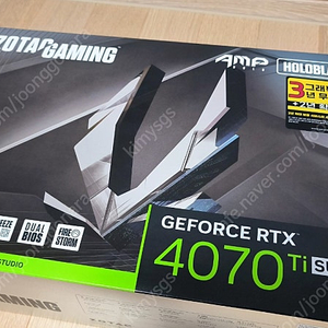 zotac rtx 4070 ti super amp 팝니다.