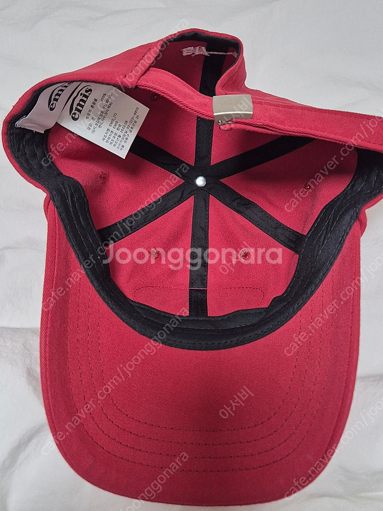 이미스 레드 볼캡--3