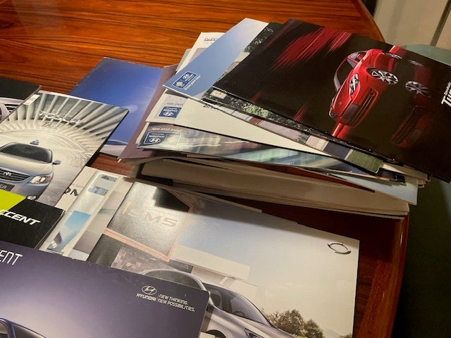 (일괄판매) 초희귀 다수 추억의 한국 자동차 카다로그 팜플렛 모음 일괄만 판매합니다. 총 70종이상 국산 미니카 이미지