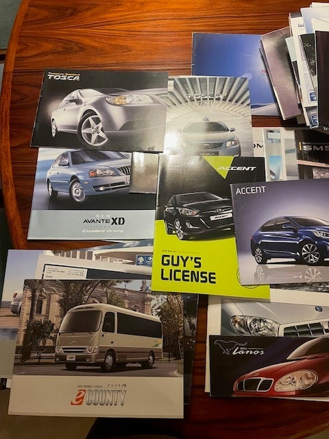 (일괄판매) 초희귀 다수 추억의 한국 자동차 카다로그 팜플렛 모음 일괄만 판매합니다. 총 70종이상 국산 미니카 이미지