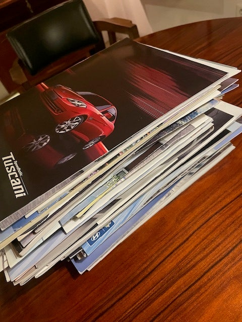 (일괄판매) 초희귀 다수 추억의 한국 자동차 카다로그 팜플렛 모음 일괄만 판매합니다. 총 70종이상 국산 미니카 이미지