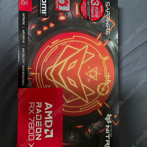 [미개봉] 사파이어 라데온 RX 7800 XT NITRO+ OC D6 16GB - 70만원