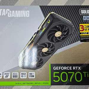 ZOTAC 지포스 RTX 5070Ti SOLID OC D7 16GB 미개봉 새제품 팝니다.