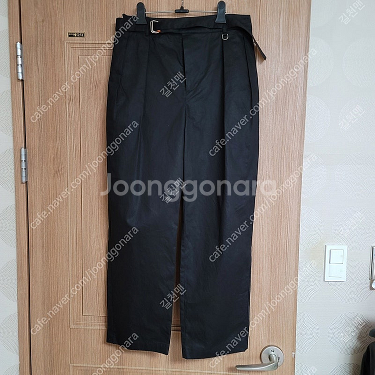 아워셀브스 20 S/S 벨티드 치노 팬츠 블랙 1사이즈...--1