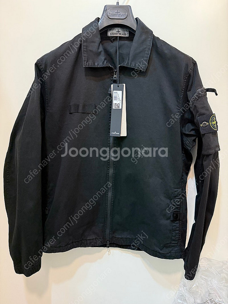 (L) 스톤아일랜드 25ss 올드이펙트 오버셔츠 블랙 ...--0