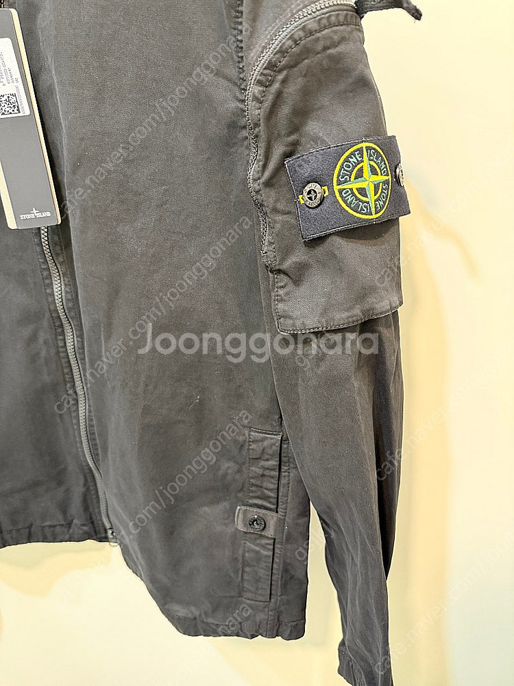 (L) 스톤아일랜드 25ss 올드이펙트 오버셔츠 블랙 ...--4