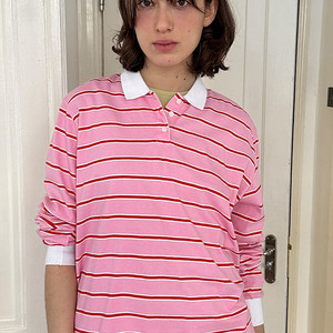 새상품) 시눈 Stripe Pink Shirt