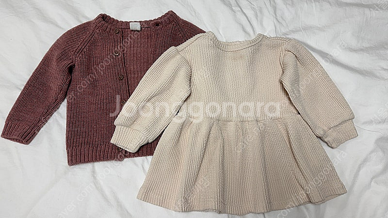 H&M 아기 니트 가디건&원피스 80--0