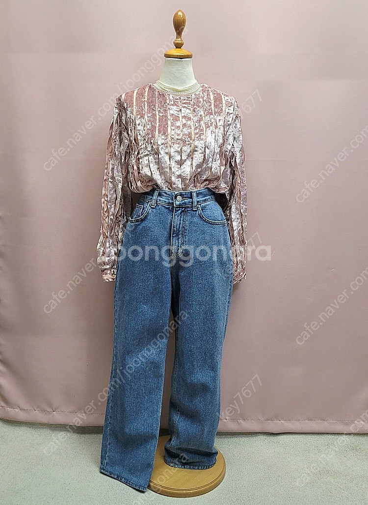 1.베이지보울 중청 데님팬츠 청바지 2.메리노 캐시미어 퍼플 가디건--4