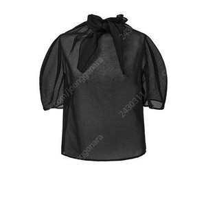 아모멘토 KNOTTED COLLAR TOP_BLACK 0사이즈 미착용 새제품