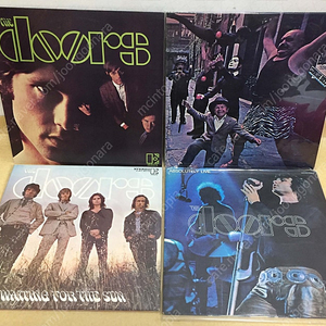 LP ; the doors 더 도어즈 중고 엘피 음반 4장 판매 1집, strange days, waiting for the sun, absolutely live 60년대 싸이키델