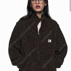 센트로 CENTAUR CALMING KNIT ZIP-UP_BROWN