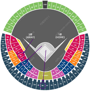 3/25~27(화~목) LG트윈스 VS 한화이글스 3루 네이비석, 레드석, 블루석 4연석 양도