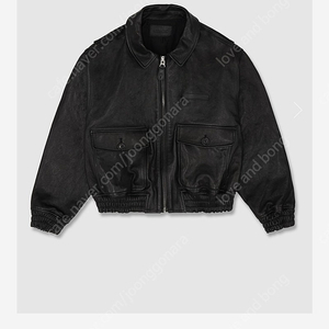 얼바닉30 A-2 leather jacket black