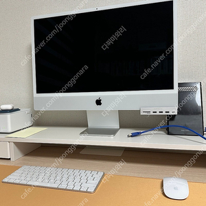 애플 아이맥 iMac 24인치 M1 실버 풀박스 팝니다. USB허브포함