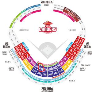 (3월26일) 롯데 vs SSG_1층 피코크테이블석(1층) 19블럭 J열 3연석