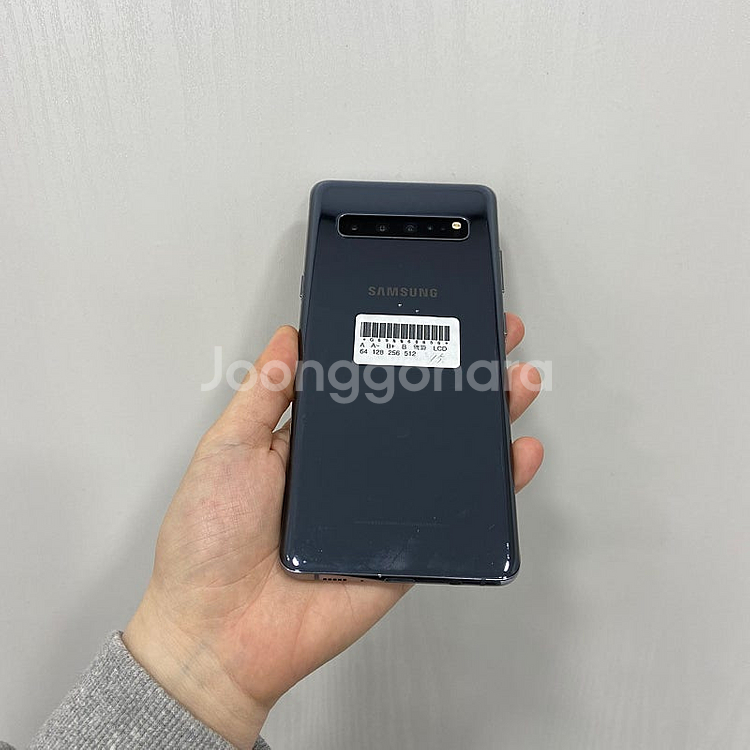 68656 갤럭시S10 5G 256기가 블랙 공기계 팝...--2
