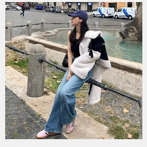 츄니토리 와이드부츠컷데님 M