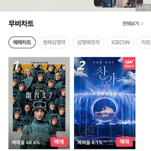 전국 cgv 영화 예매 1인 8000원
