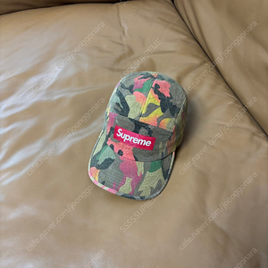 Supreme 슈프림 카모 캠프캡 모자 (Washed Camo Tan)