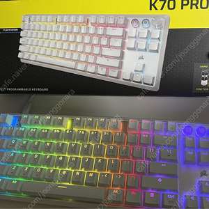 커세어 K70 PRO TKL MGX 화이트 색상판매합니다.