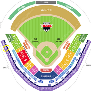 23일(일) 개막전 기아 타이거즈vsNc 3루 K5 124블록 31열