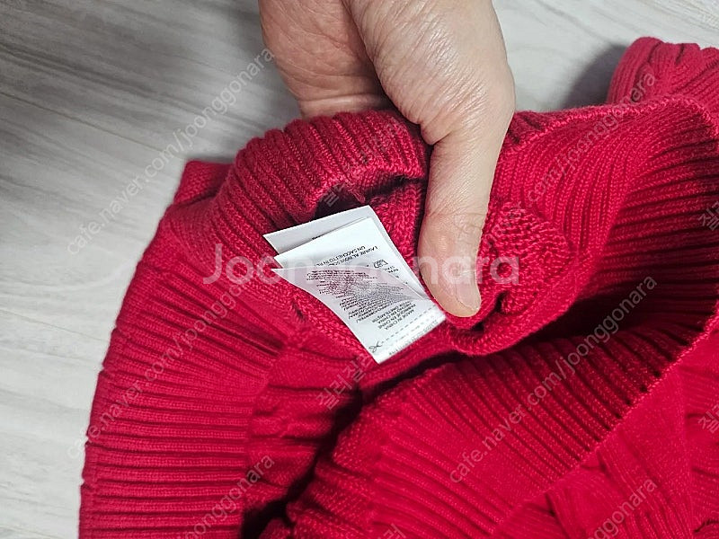 폴로 랄프로렌 케이블 니트 코튼 스웨터 레드--5