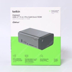 벨킨 커넥트 USB-C 11 in 1 프로 GaN 독 150W INC020qc 판매합니다.