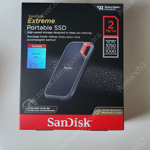 샌디스크 ssd 익스트림 포터블 E61 2TB 팝니다