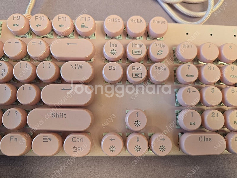 앱코 K840 핑크 기계식 키보드 청축 택포 15000--3